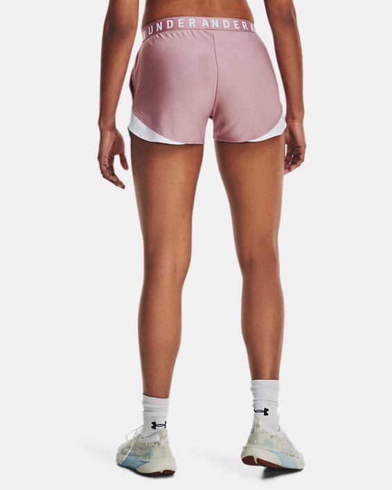 กางเกงขาสั้น UA Play Up Shorts 3.0 สำหรับผู้หญิง in Pink image number 1